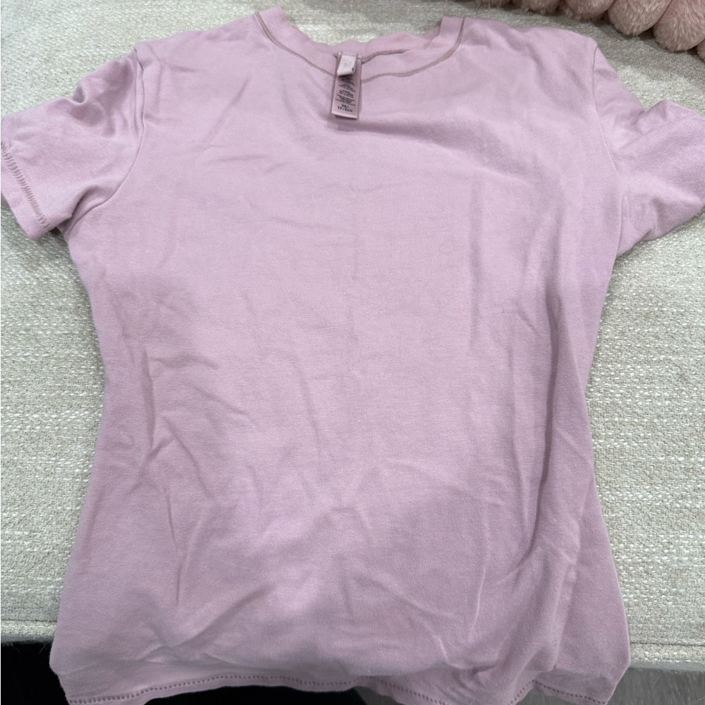 SKIMS Soft Pink Short Sleeve Tee